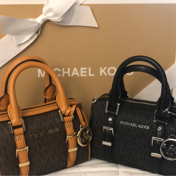 Michael Kors Mini Bags Black and Brown Monogram - Picture 1 of 1